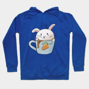 Cute rabbit in mug Hoodie